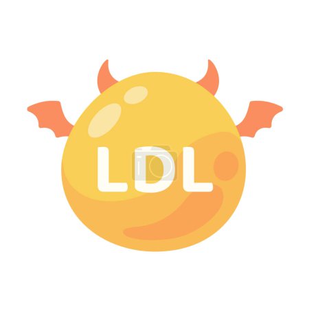 Téléchargez les illustrations : Caricature HDL et LDL cholestérol. Bonne graisse et mauvaise graisse accumulée dans le corps. - en licence libre de droit