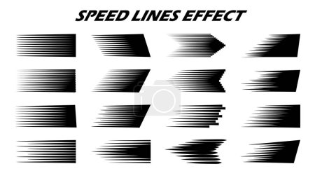 Cartoon speed lines. high speed movement