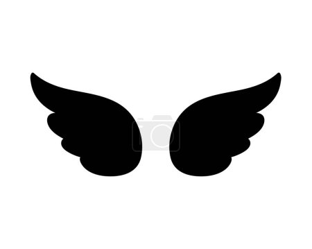 Téléchargez les illustrations : Ailes d'ange au ciel motif d'aile de plume de faucon - en licence libre de droit