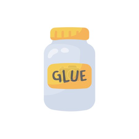 Illustration for Sticky glue for attaching paper Glue Stick Educational Craft Supplies for Kids - Royalty Free Image