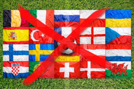 Canceled EM games with national flags
