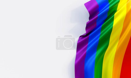 Foto de LGBTQ+ Flag with copy space. can be used template, background. 3D Rendering - Imagen libre de derechos