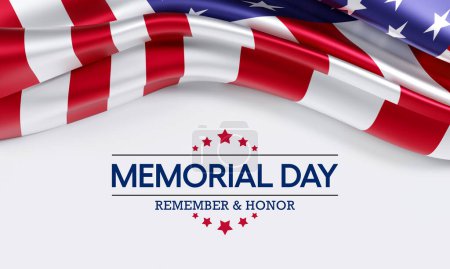 Foto de El Día de los Caídos se celebra cada año en mayo. es una fiesta federal en los Estados Unidos para honrar y llorar al personal militar que ha muerto en el desempeño de sus funciones. Renderizado 3D - Imagen libre de derechos