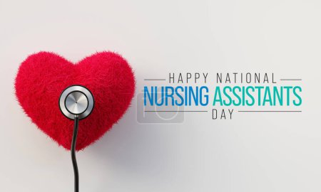 Photo for Nursing assistants day is observed every year in June, The main role of a CNA is to provide basic care to patients and help them with daily activities. 3D Rendering - Royalty Free Image