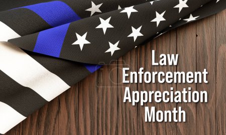 Photo for Law enforcement appreciation Month is observed every year in May, to thank and show support to our local law enforcement officers who protect and serve. 3D Rendering - Royalty Free Image