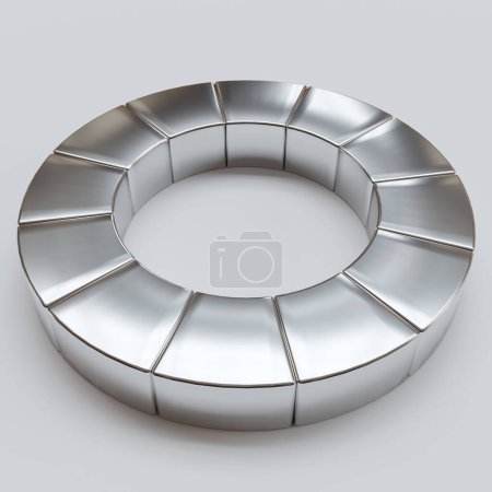 Photo for Neodymium magnets isolated on white background. 3D Rendering - Royalty Free Image