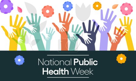 Illustration for National Public health week observed each year During first full week of April across United states. Vector illustration - Royalty Free Image