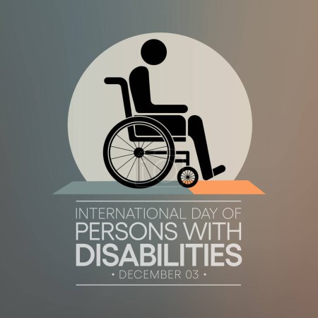 Illustration for International Day of Persons with Disabilities (IDPD) is celebrated every year on 3 December. to raise awareness of the situation of disabled persons in all aspects of life. Vector illustration - Royalty Free Image