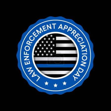 Illustration for Law enforcement appreciation day (LEAD) is observed every year on January 9, to thank and show support to our local law enforcement officers who protect and serve. vector illustration - Royalty Free Image