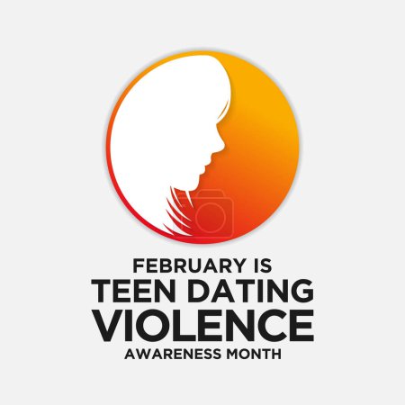 Téléchargez les illustrations : Teen Dating Violence awareness month (TDVAM) observé chaque année en Février. est un effort national visant à sensibiliser les adolescents à la violence dans les fréquentations et à promouvoir des relations saines. Illustration vectorielle. - en licence libre de droit