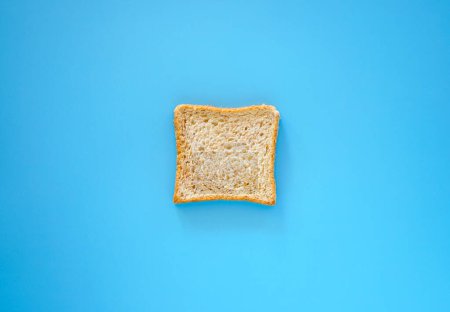 Photo for Bread sandwich on blue background - Royalty Free Image