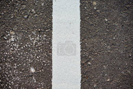 Photo for White asphalt road with a lot of lines - Royalty Free Image