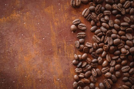 Photo for Coffee beans on a wooden background - Royalty Free Image