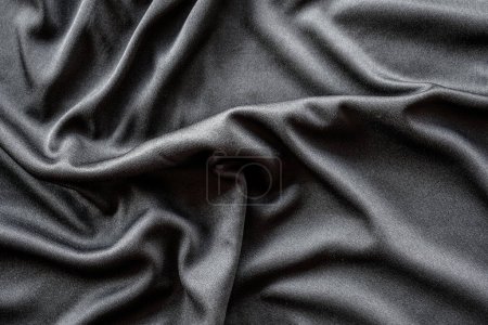 Téléchargez les photos : Tissu satin noir comme fond - en image libre de droit