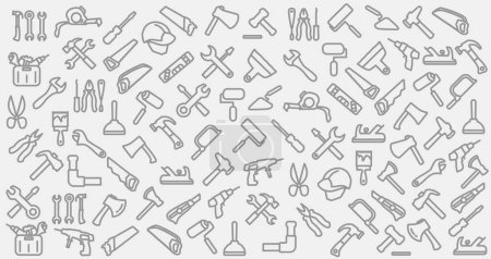 Illustration for Tools icon background. repair tools vector icon background. - Royalty Free Image