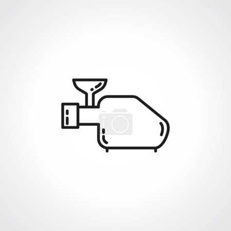 Illustration for Meat grinder line icon. Meat grinder outline icon. - Royalty Free Image