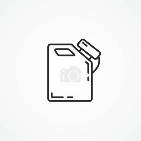 Illustration for Canister line icon, jerrycan line icon. - Royalty Free Image