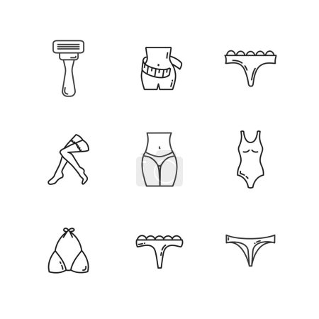 Panties Thin Line Icon, Lingerie and Female, Underwear Sign