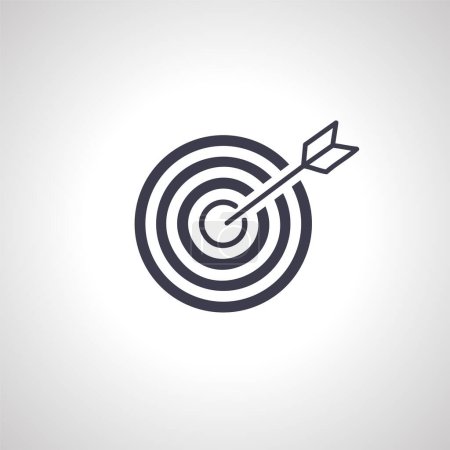 Illustration for Dart icon. dart board icon. archery board icon. target icon. - Royalty Free Image