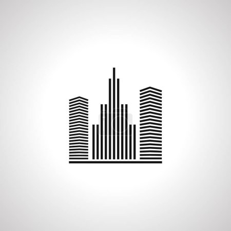 Téléchargez les illustrations : Icône de gratte-ciel. Icône des bâtiments. icône de la ville - en licence libre de droit