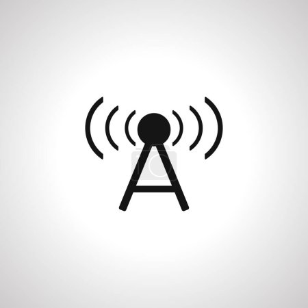 Illustration for Antenna icon. cellular icon. antenna simple icon. antenna isolated icon. - Royalty Free Image