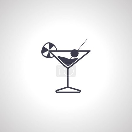 Illustration for Cocktail icon, alcohol cocktail icon. - Royalty Free Image