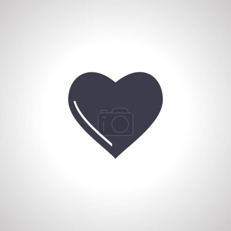 Téléchargez les illustrations : Icône isolée du cœur. icône d'amour. icône isolée coeur - en licence libre de droit