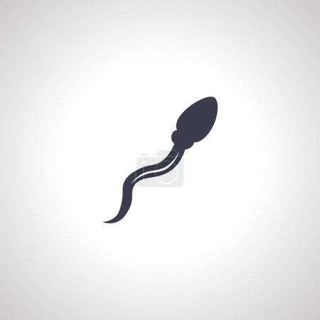Illustration for Sperm, Spermatozoa isolated icon. Sperm icon - Royalty Free Image