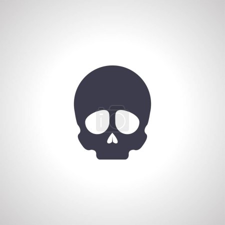 Téléchargez les illustrations : Icône du crâne. icône de la mort. icône du crâne - en licence libre de droit