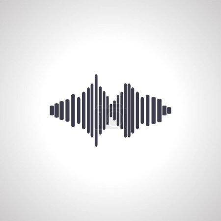 Illustration for Music equalizer icon. Sound, audio wave icon - Royalty Free Image