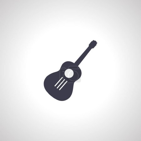 Illustration for Guitar icon. classic guitar icon. - Royalty Free Image