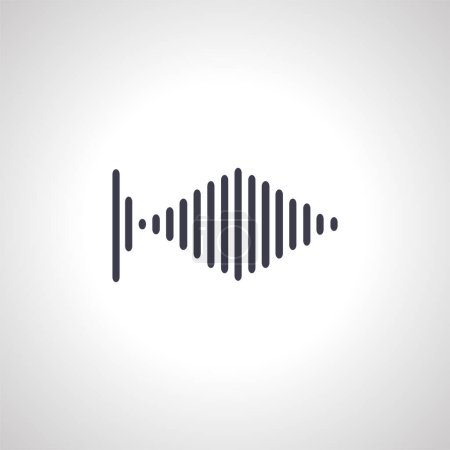 Ilustración de Icono ecualizador de música. Sonido, icono de onda de audio - Imagen libre de derechos