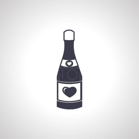 Illustration for Champagne bottle icon. champagne bottle icon. - Royalty Free Image