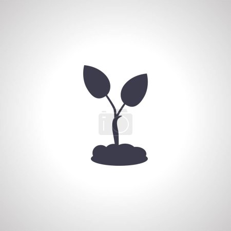 Illustration for Little plant leaves icon. sprout icon. - Royalty Free Image