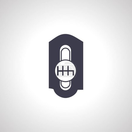 Illustration for Gear knob icon. speed shifter icon. manual gearbox icon. - Royalty Free Image