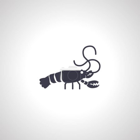Illustration for Crayfish crawfish lobster icon. Crayfish icon - Royalty Free Image