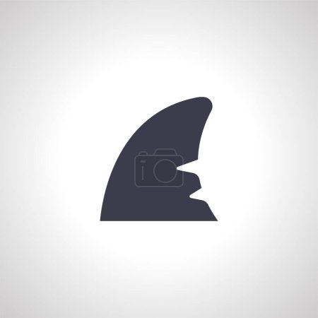 Illustration for Shark fin icon. Shark fin isolated icon - Royalty Free Image