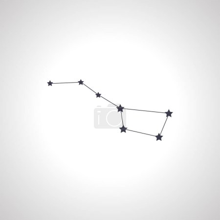 Big Dipper isolated icon. Constellation Ursa Major.
