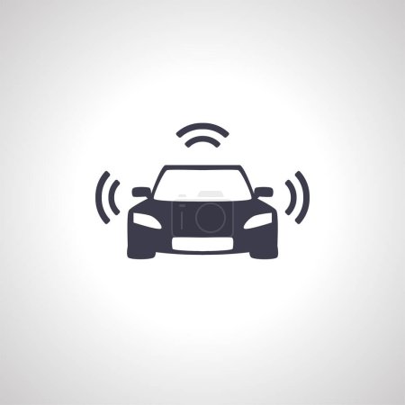 Ilustración de Sensores de coche icono aislado. icono del piloto automático - Imagen libre de derechos