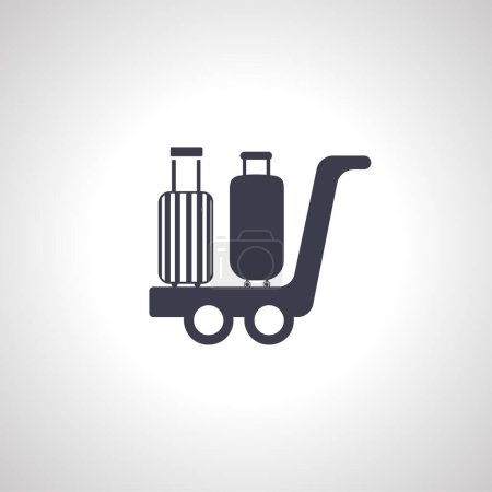 Illustration for Luggage at airport isolated icon. - Royalty Free Image