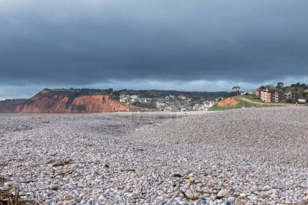Photo for Budleigh Salterton beach in Devon - Royalty Free Image