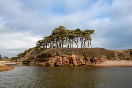 Photo for The mouth of the river Otter in Budleigh Salterton in Devon - Royalty Free Image