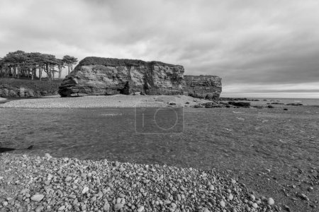 Photo for The mouth of the Otter estuary in Budleigh Salterton in Devon - Royalty Free Image