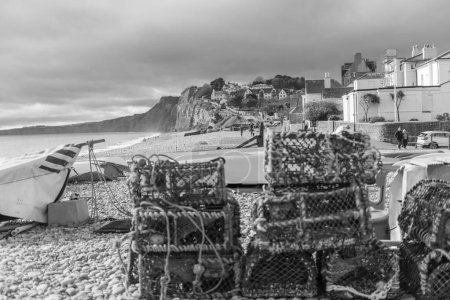 Photo for Budleigh Salteron beach in Devon - Royalty Free Image
