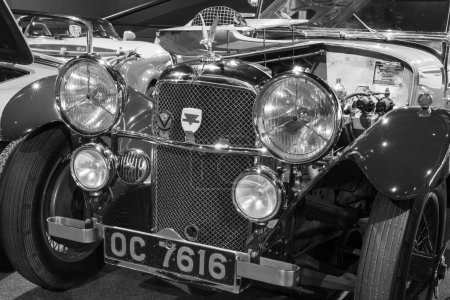 Foto de Sparkford.Somerset.Reino Unido.26 de marzo de 2023.Un Alvis Speed 20 de 1934 se exhibe en el Museo del Motor de Hynes en Somerset - Imagen libre de derechos