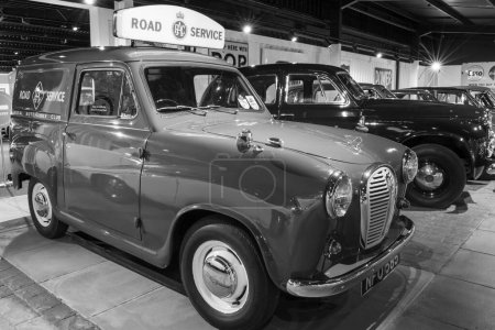 Foto de Sparkford.Somerset.Reino Unido.26 de marzo de 2023.Una furgoneta Austin A35 RAC de 1960 se exhibe en el Haynes Motor Museum de Somerset - Imagen libre de derechos