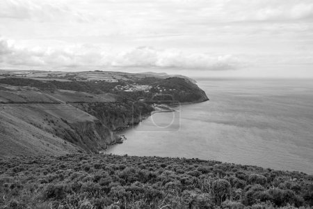 Photo for View from Countisbury Hill of Lynton and Lynmouth in Devon - Royalty Free Image