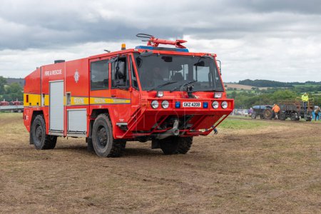Foto de Low Ham.Somerset.Reino Unido.23 de julio de 2023.Un camión de bomberos Alvis Unipower se exhibe en el espectáculo de vapor y país de Somerset - Imagen libre de derechos