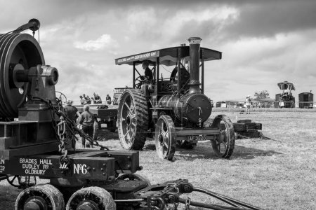 Foto de Bajo Ham.Somerset.Reino Unido.23 de julio de 2023.Un motor de tracción Marshall de 1905 llamado Countess está en exhibición en el show de vapor y country de Somerset - Imagen libre de derechos