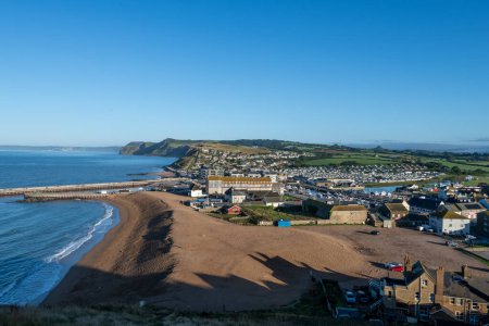 Photo for View from the top of the East Cliff of West bay in Dorset - Royalty Free Image
